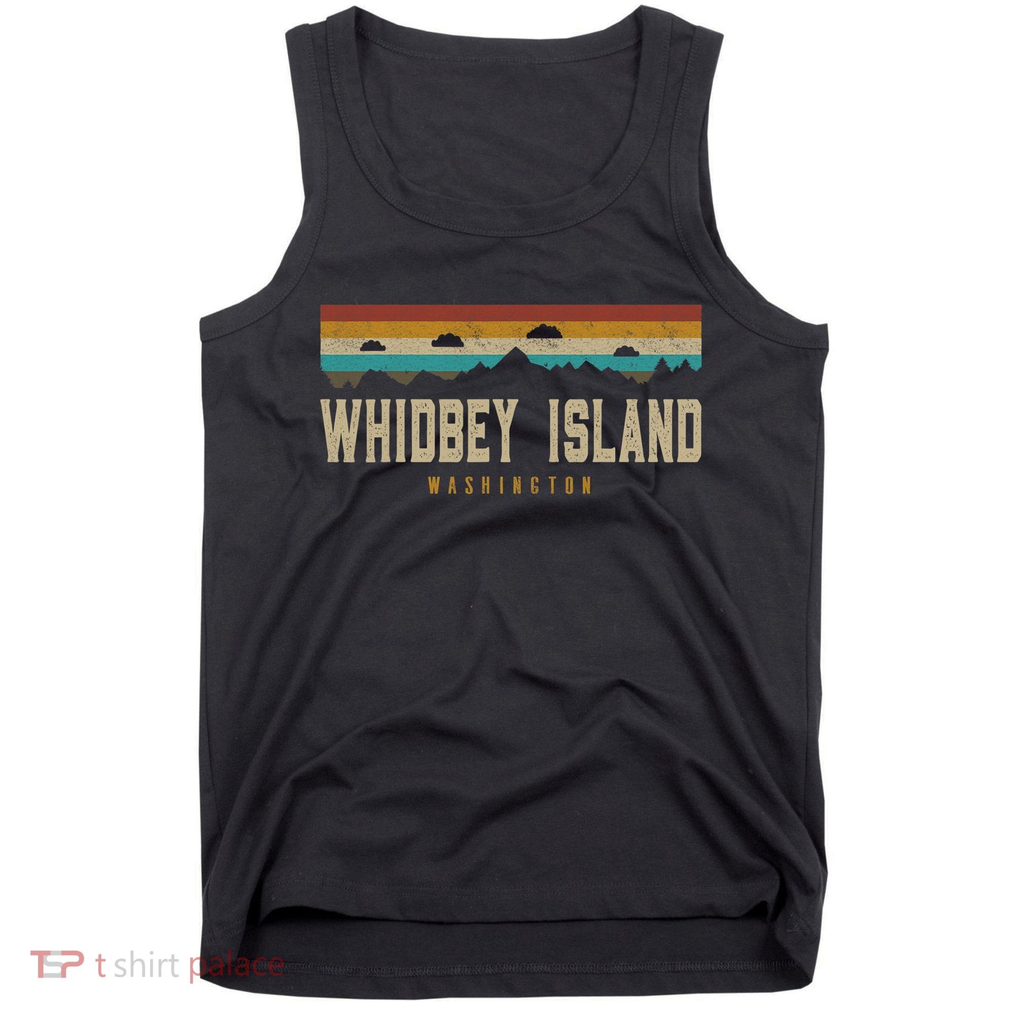 Whidbey Island Mountains Washington Hiking Outdoors Retro Tank Top