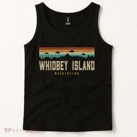 Whidbey Island Mountains Washington Hiking Outdoors Retro Tank Top thumb 2