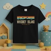 Whidbey Island Mountains Washington Hiking Outdoors Retro Toddler T-Shirt thumb 3