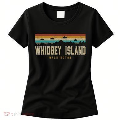Whidbey Island Mountains Washington Hiking Outdoors Retro Women's T-Shirt