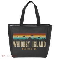 Whidbey Island Mountains Washington Hiking Outdoors Retro Tote Bag thumb 0
