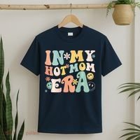 Women In My Hot Mom Era Lover Groovy Retro Mom MotherS Day T-Shirt thumb 2
