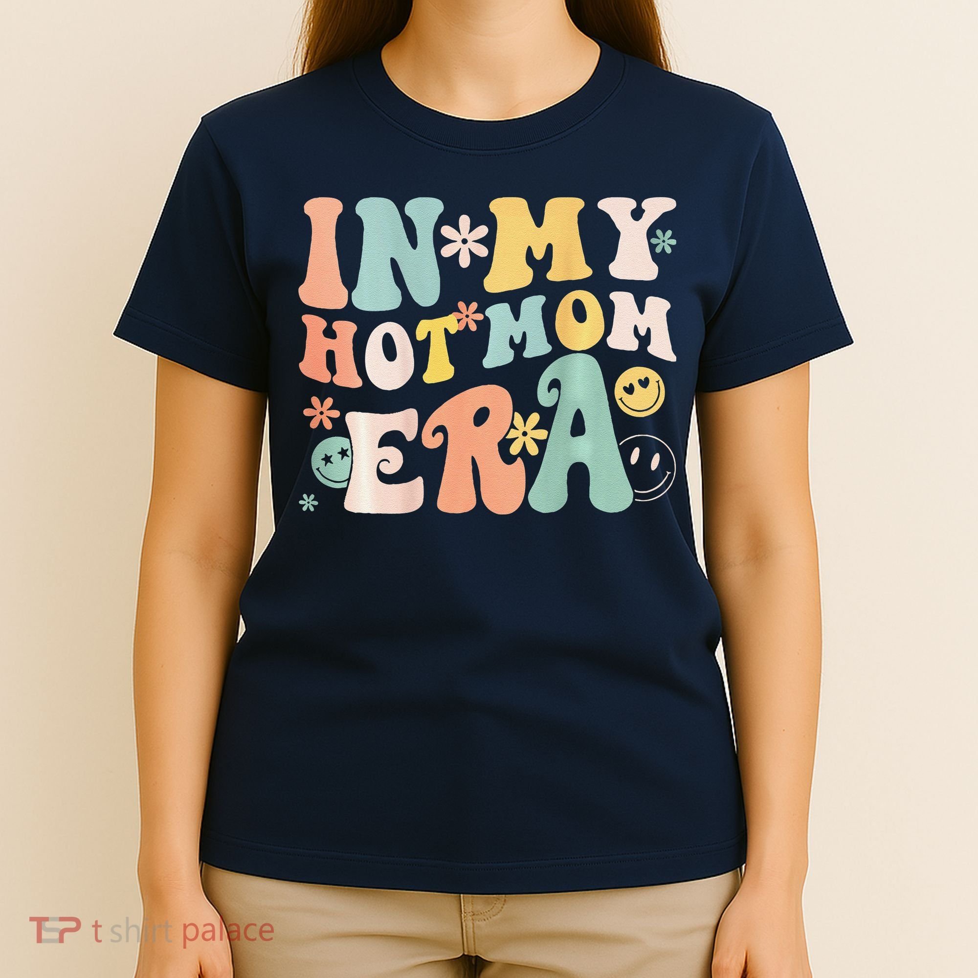 Women In My Hot Mom Era Lover Groovy Retro Mom MotherS Day T-Shirt