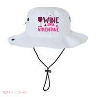Wine Is My Valentine Funny Holiday Bucket Hat thumb 0