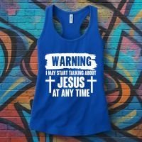 Warning I May Start Talking About Jesus At Any Time Women's Tank Top thumb 3