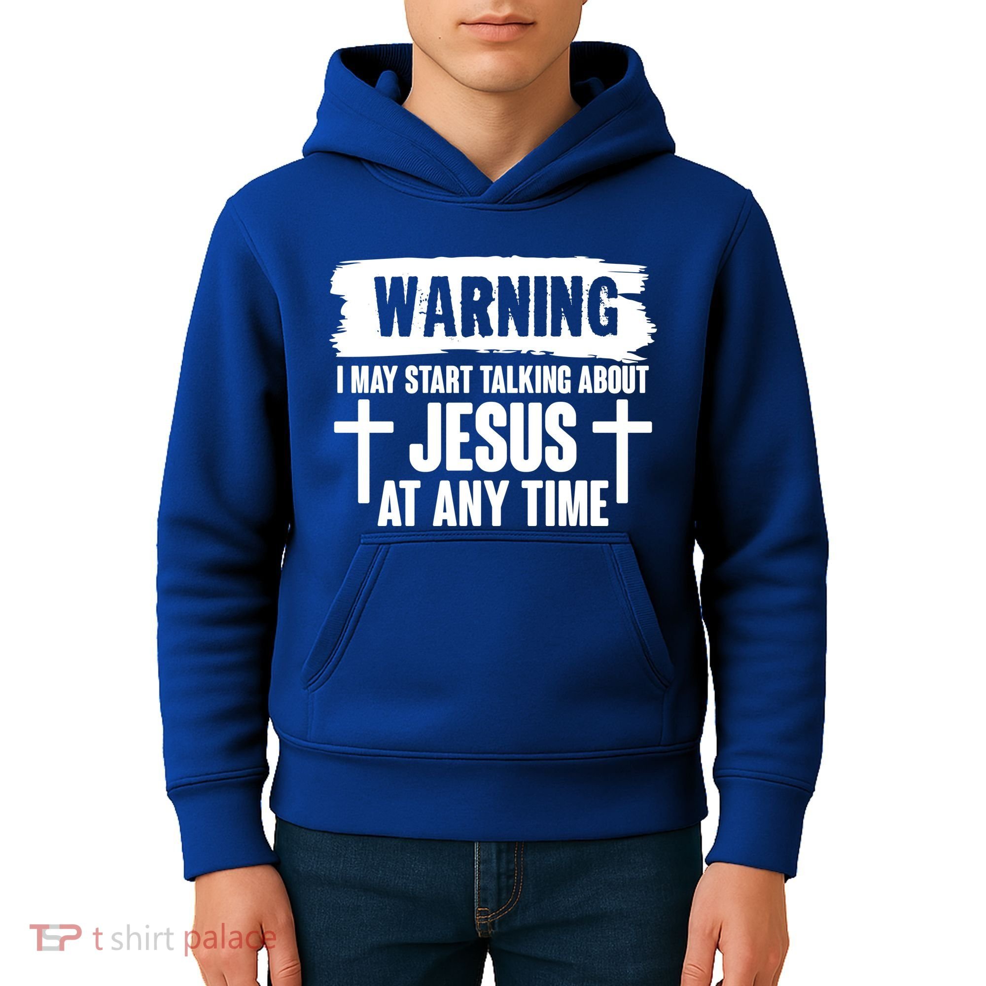 Warning I May Start Talking About Jesus At Any Time Kids Hoodie