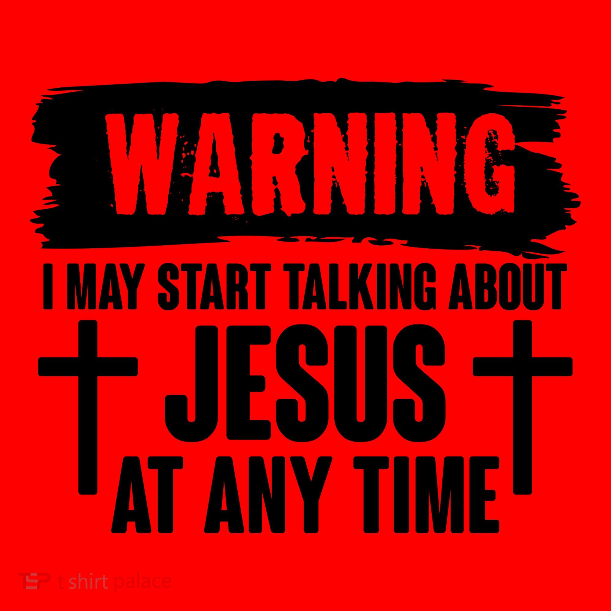 Warning I May Start Talking About Jesus At Any Time Santa Hat