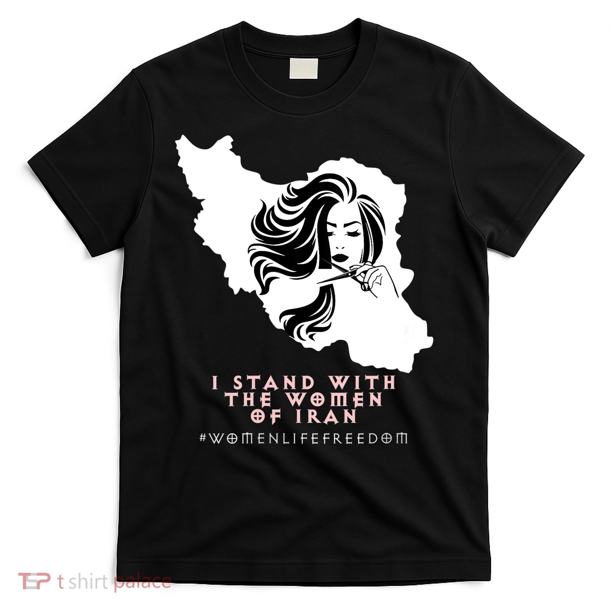 Womens Iran Map, I STAND WITH WOMEN OF IRAN Support Iranian Women T-Shirt