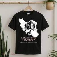Womens Iran Map, I STAND WITH WOMEN OF IRAN Support Iranian Women T-Shirt thumb 2