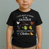Work In My Garden Hangout With My Chickens Funny Gardening Toddler T-Shirt thumb 2