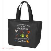 Work In My Garden Hangout With My Chickens Funny Gardening Tote Bag thumb 3