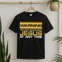 Warning I May Start Talking About Jesus Christian Jesus T-Shirt thumb 2