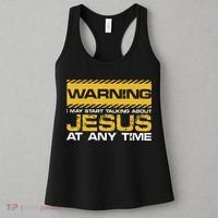 Warning I May Start Talking About Jesus Christian Jesus Women's Tank Top thumb 3