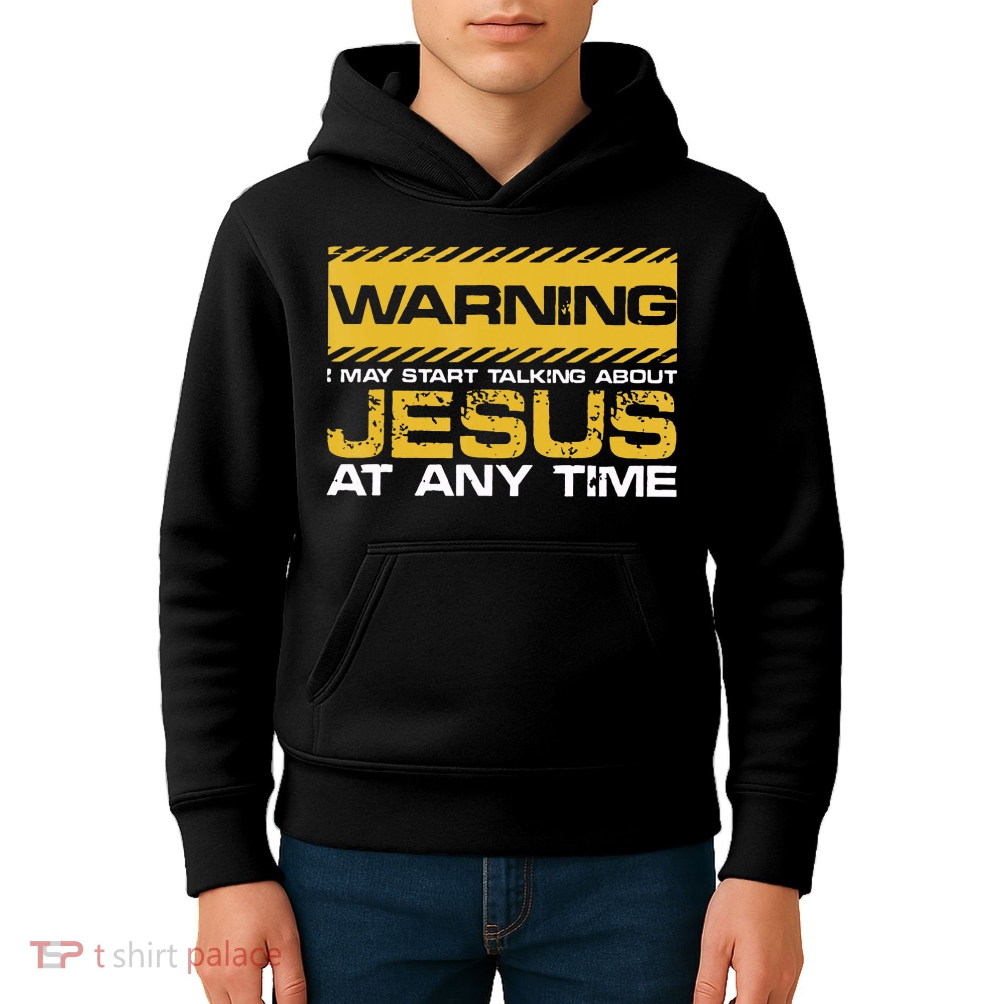 Warning I May Start Talking About Jesus Christian Jesus Kids Hoodie