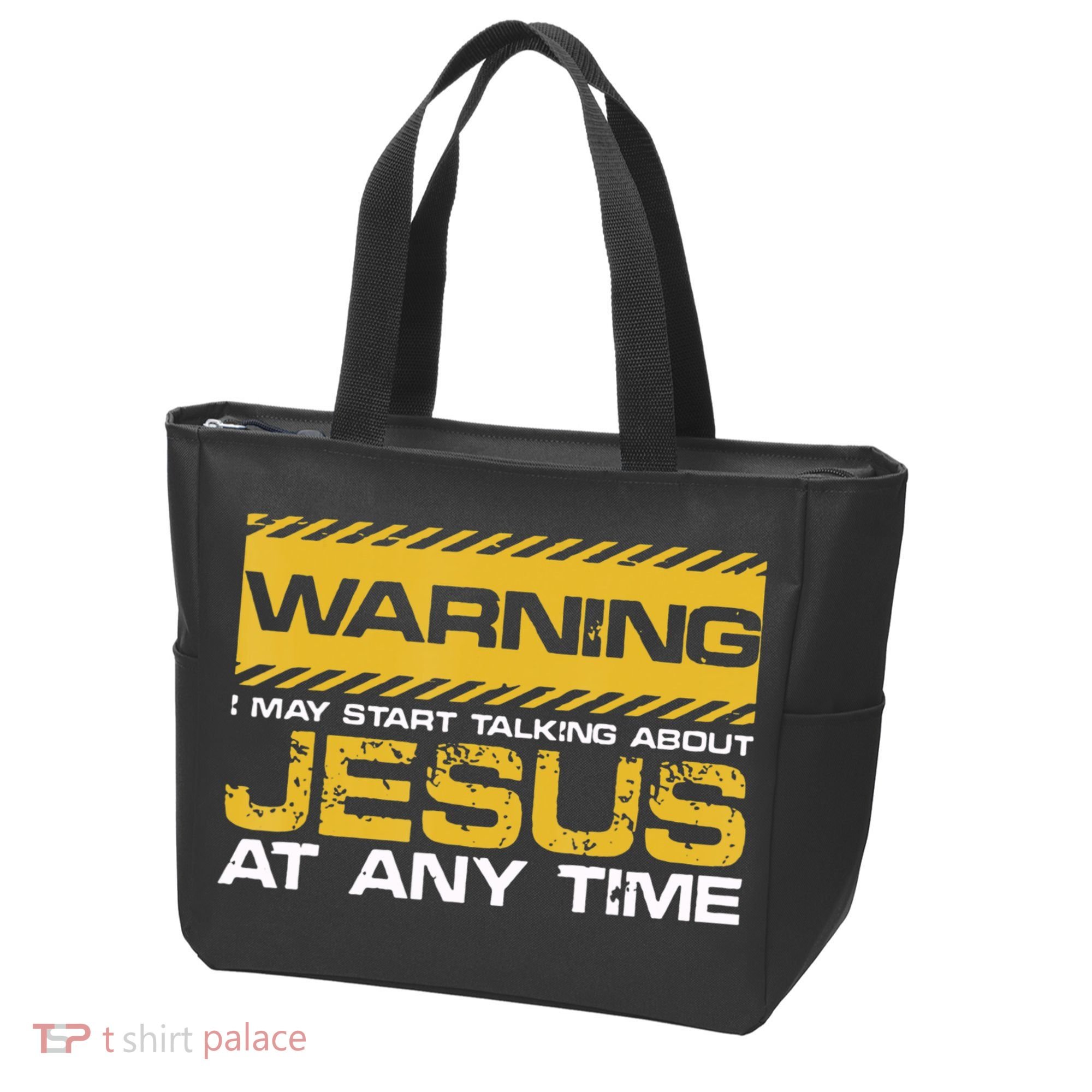 Warning I May Start Talking About Jesus Christian Jesus Tote Bag