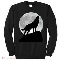 Wolf In Moon Light Cool Full Dog Pup Howling Tee Sweatshirt thumb 0