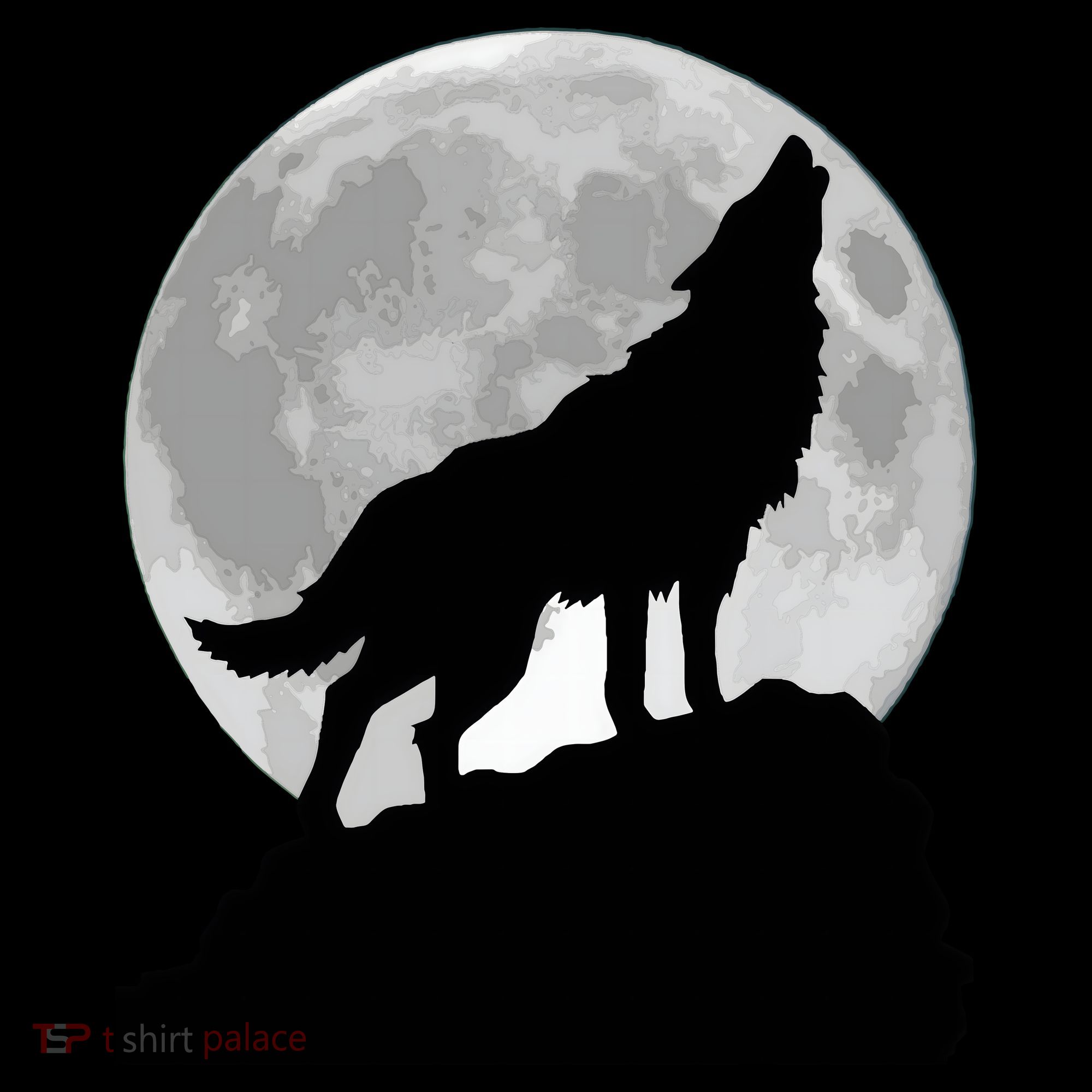 Wolf In Moon Light Cool Full Dog Pup Howling Tee Sweatshirt