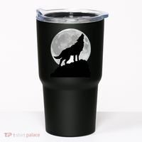 Wolf In Moon Light Cool Full Dog Pup Howling Tee Tumbler thumb 0