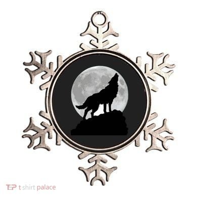 Wolf In Moon Light Cool Full Dog Pup Howling Tee Ornament