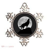 Wolf In Moon Light Cool Full Dog Pup Howling Tee Ornament thumb 0