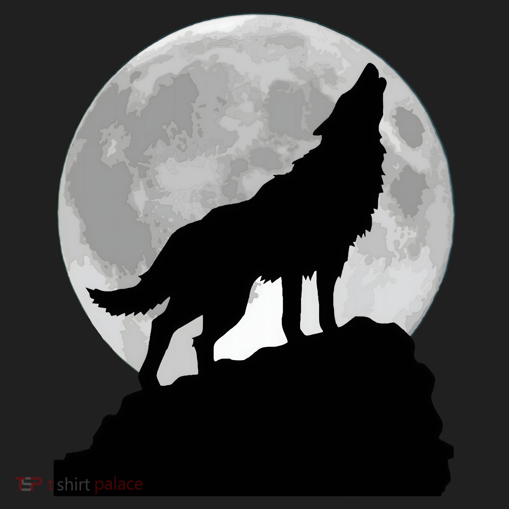 Wolf In Moon Light Cool Full Dog Pup Howling Tee Hat