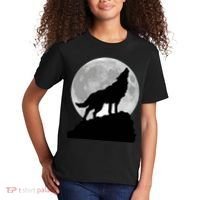 Wolf In Moon Light Cool Full Dog Pup Howling Tee Kids T-Shirt thumb 2
