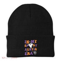 Women In My Spooky Aunt Era Funny Groovy Halloween Gift Beanie thumb 0
