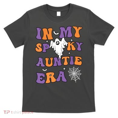 Women In My Spooky Aunt Era Funny Groovy Halloween Gift T-Shirt