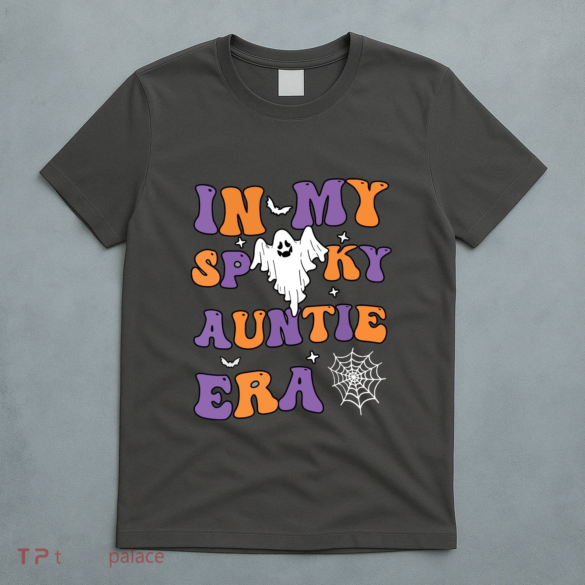 Women In My Spooky Aunt Era Funny Groovy Halloween Gift T-Shirt