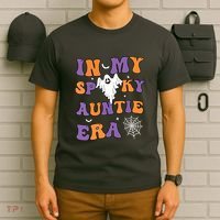Women In My Spooky Aunt Era Funny Groovy Halloween Gift T-Shirt thumb 6