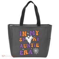 Women In My Spooky Aunt Era Funny Groovy Halloween Gift Tote Bag thumb 0