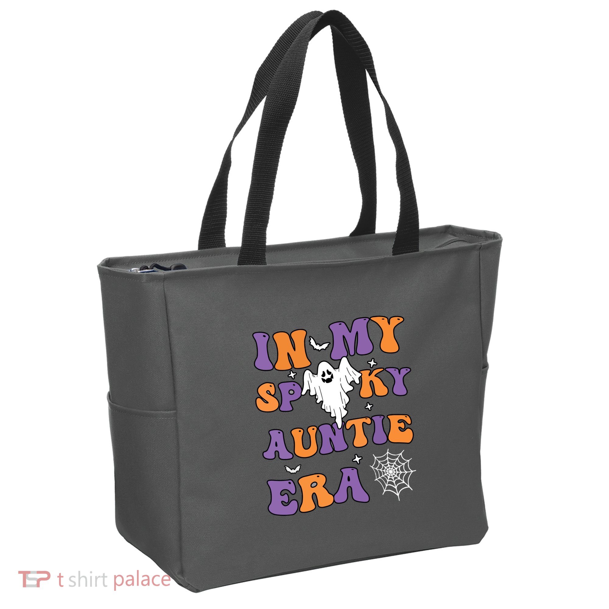 Women In My Spooky Aunt Era Funny Groovy Halloween Gift Tote Bag