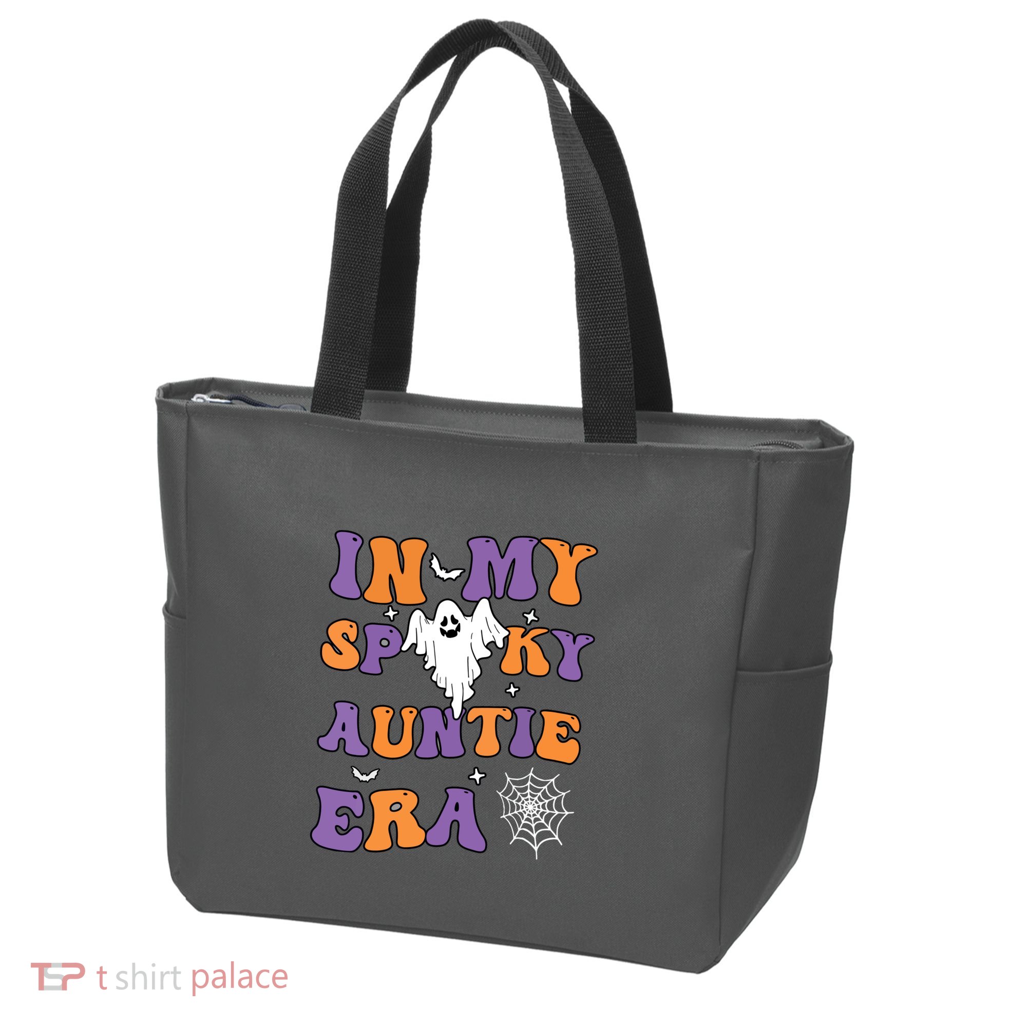 Women In My Spooky Aunt Era Funny Groovy Halloween Gift Tote Bag