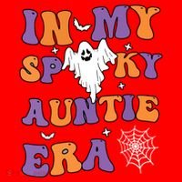 Women In My Spooky Aunt Era Funny Groovy Halloween Gift Santa Hat thumb 1