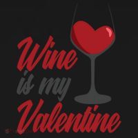 Wine Is My Valentine Drunk Alcohol Lover Funny Vfunny Giftday Gift USA-Made Doggie Bandana thumb 2
