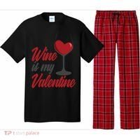 Wine Is My Valentine Drunk Alcohol Lover Funny Vfunny Giftday Gift Pajama Set thumb 0