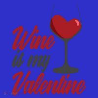 Wine Is My Valentine Drunk Alcohol Lover Funny Vfunny Giftday Gift Mousepad thumb 1