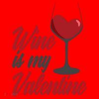 Wine Is My Valentine Drunk Alcohol Lover Funny Vfunny Giftday Gift Santa Hat thumb 1
