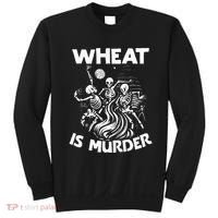 Wheat Is Murder Celiac Disease Awareness Month Gluten Free Sweatshirt thumb 0