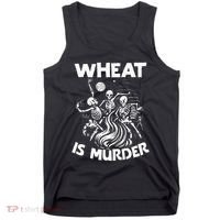 Wheat Is Murder Celiac Disease Awareness Month Gluten Free Tank Top thumb 0