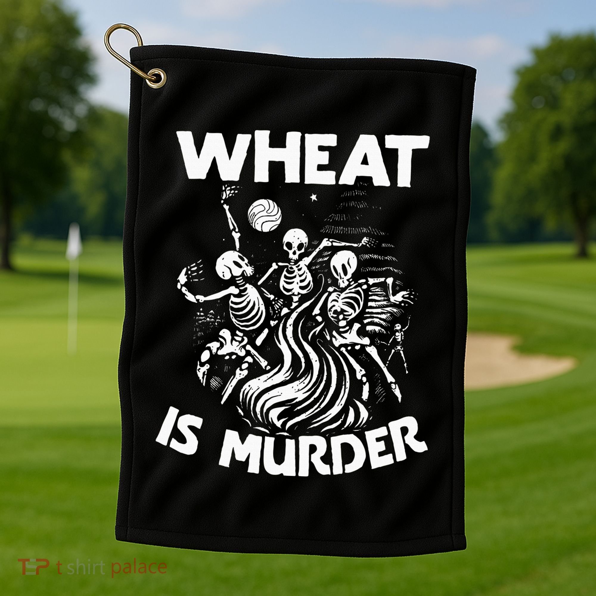 Wheat Is Murder Celiac Disease Awareness Month Gluten Free Golf Towel
