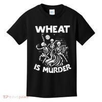 Wheat Is Murder Celiac Disease Awareness Month Gluten Free Kids T-Shirt thumb 0