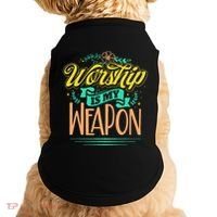 Worship Is My Weapon Christian Doggie Tank thumb 0