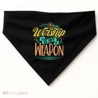 Worship Is My Weapon Christian USA-Made Doggie Bandana thumb 0