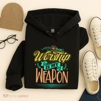 Worship Is My Weapon Christian Hoodie thumb 4