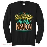 Worship Is My Weapon Christian Sweatshirt thumb 0