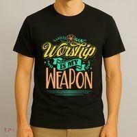 Worship Is My Weapon Christian T-Shirt thumb 3