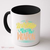 Worship Is My Weapon Christian Coffee Mug thumb 0
