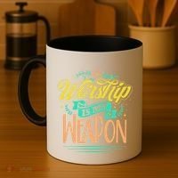 Worship Is My Weapon Christian Coffee Mug thumb 4