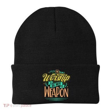 Worship Is My Weapon Christian Beanie